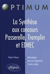 La  synthèse aux concours Passerelle, Tremplin et EDHEC