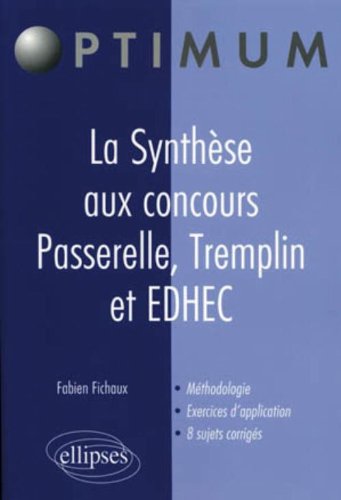 La  synthèse aux concours Passerelle, Tremplin et EDHEC