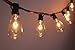 GOOTHY 10Ft Outdoor Patio String Lights, Edison LED Bulb String Lights for Garden/Backyard Party/Wedding (Plus 1 Extra Bulbs) - Black