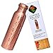 Copper Splash-Copper Water Bottle Hammered-Large-Leak Proof Ayurvedic Pure Copper Vessel for drinking water-Enjoy the Ayurvedic Health Benefits-Holds 30oz