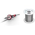 Weller 30W/120V Soldering Iron, LED Halo Ring - WLIR3012A with Weller Solder Wire, Dia: 0.8 mm / 0.039 in, Wt: 100 g / 3.527 oz, Alloy Sn60Pb40, Flux content 2.2% - WSW SnPb (T0051403199)
