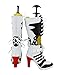 Chong Sheng Womens Cosplay Halloween White PU Pleather Shoes High Heel Boots 3.6 incehs (Female US 6)