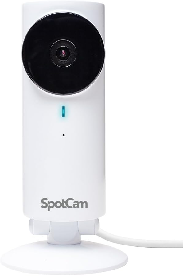 SpotCam HD Wireless Home Security Camera, 720p HD, Indoor, Night Vision, Two-Way Talk, Motion & Sound Alert, for Home/Office/Baby/Nanny/Pet, Free Fulltime Continuous Cloud Recording