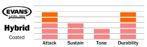 Evans Hybrid Coated Snare Batter Drum Head, 14 Inch