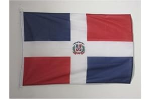 Dominican Republic NAUTICAL Flag 18'' x 12'' - Dominican flags 30 x 45 cm - Banner 12x18 in for boat - Drapeau République Dom