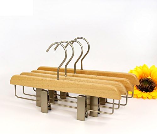 solid wood coat hanger/Logs-General pants/ anti-skid seamless trousers clip/ beech wood hanging pants