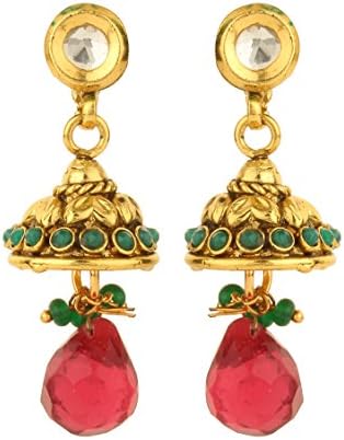Dilan Jewels PURE Collection Festive Wearl Multicolour Jhumki Earrings For Women