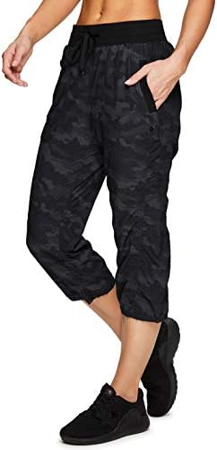 RBX Active Women's Fashion Lightweight Stretch Woven Body Skimming Drawstring Capri Pant 3 RBX Active Women's Fashion Lightweight Stretch Woven Body Skimming Drawstring Capri Pant