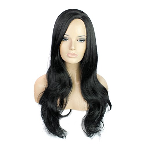 KUPARK 30" Women Long Curly Wigs Synthetic Hair Cosplay Party Wig