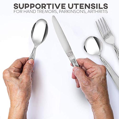 Linelax Weighted Utensils for Tremors and Parkinsons 5 Piece Heavy