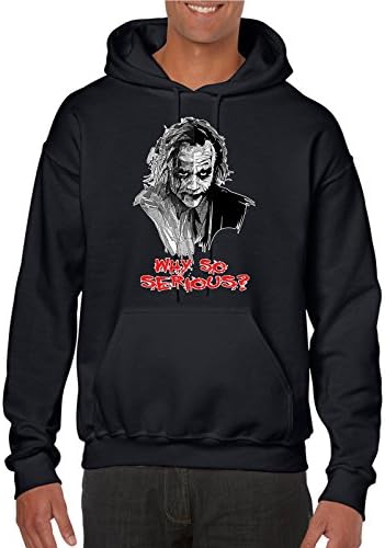Mens Funny Printed Hoodies-Joker Why So Serious Batman Inspired tshirt