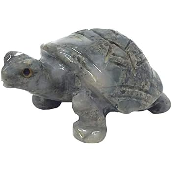 Nelson Creations, LLC Turtle Natural Soapstone Hand-Carved Animal Charm Totem Stone Carving Figurine, 1.5 Inch