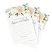 Bliss Collections Advice and Wishes Cards, Blush Floral, Perfect for: Bridal Showers, Wedding, Baby Shower, Graduation Party, Retirement, Words of Wisdom for Bride and Groom, 4