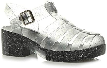 90s vintage logo mid heel sandals