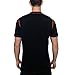 Woolx Men's Basix Tee, Black Tangerine, Large
