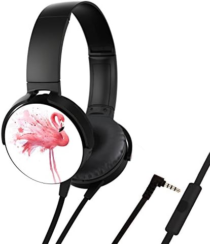 On-Ear Headphones,Lightweight,Rotatable Soft Memory-Protein Earmuffs Head Band Type Earphone,Music Headset(Flamingo)