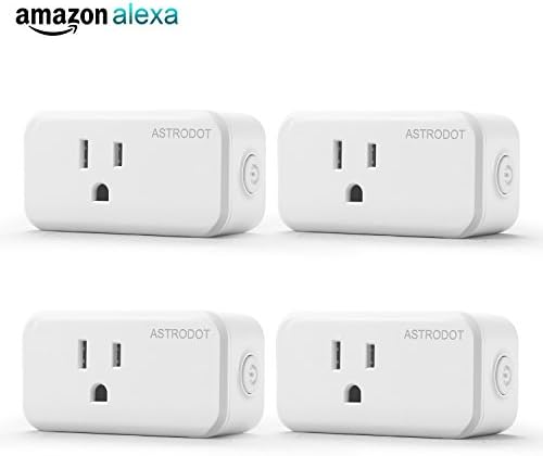 Wifi Smart Plug Mini, Astrodot Smart Home Power Control Socket, Remote Control Your Household Equipment from Everywhere, No Hub Required, Works with many online assitance (4)