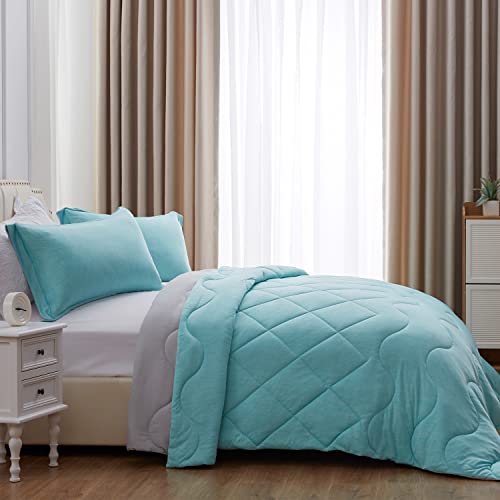 SunStyle Home Warm&Cooling Comforter Set All Season Down Alternative Bed Set Cooling Blanket