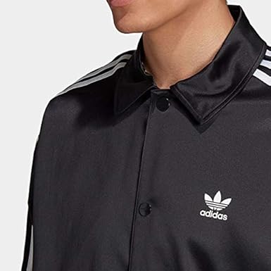 adidas satin coach jacket