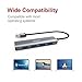 Lenovo USB 3.0 Hub, 4 Ports Aluminum USB 3.0 Data Hub, Slim And Portable, Compatible For USB Type A Devices