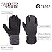 SKYDEER Winter Gloves with Premium Genuine Deerskin Suede Leather and Windproof Polar Fleece (Unisex SD8662T/L, Warm 3M Thinsulate Insulation)