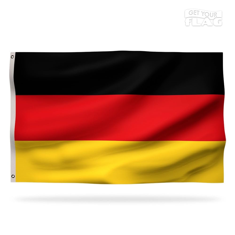 Premium German Flag 150x90cm - Very Resistant and Excellent Quality Germany flag with 2 metal eyelets - Be proud of your colors ! — image 1