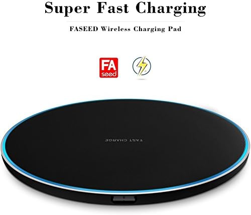 Wireless Charger Pad For Qi-enabled Devices – Wireless Charging Pads for iPhone X, iPhone 8/8 Plus, Nexus 5/6/7, Wireless Samsung Charger Galaxy S8/S8+/S7/S7 edge/S6 edge – Black