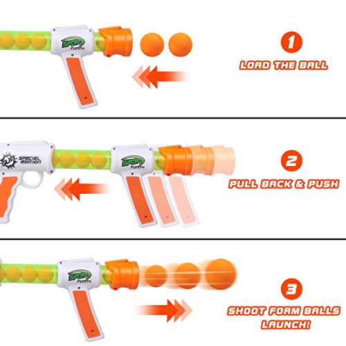 Duckura Atomic Power Popper Gun, Rocket Launchers for Kids | Toy Guns with Foam Balls, Refill Darts & Rockets | Easter Toys Gifts for Boys Girls 3 Years and Up