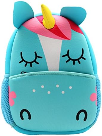 castle story Neoprene Cartoon Animal Series Schoolbag for Little Kid Toddler Preschool Insulated Water-Resistant Lunch Bag Backpack (unicorn)