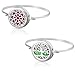 Tree of Life & Lotus with Sweet Orange Aromatherapy Essential Oil, Diffuser Bracelet Set Pendant Locket Jewelry, Stainless Steel Perfume Gift Present for Girls/Women