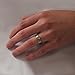 6mm Matte Step Edge Light Weight Titanium Ring Highly Durable Wedding Bands White Couple Rings Mens Womens Tungsten Bands, Christmas Gift for Boyfriend/girlfriend, Matching Wide Rings with Grooves, Tail Ring Thumb Ring (9)