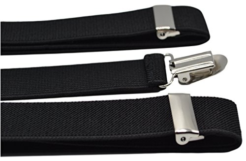 Adjustable Elastic Suspenders for Baby & Kids & Boys & Girls & Toddler - Leather Y Back and Strong Clips - Various Colors (USA Flag) - Thumbnail 4
