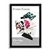Adeco Decorative Black Wood 1 Inch Wide Margin Wall Hanging Poster Picture Photo Frame, 15x21
