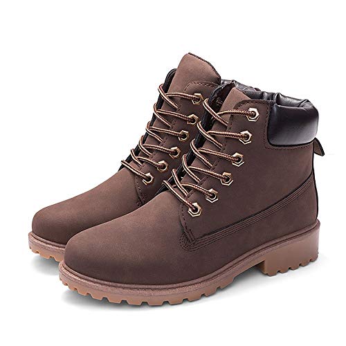 for Shoes,AIMTOPPY Men's Motorcycle Boots Retro Solid Color Lace Short Warm Boots - Thumbnail 2
