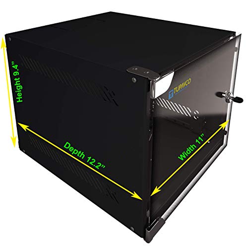 Portable 10" Network Cabinet 4U -Tupavco TP1524- SOHO Floor/Wall Mount Compact Ten Inch Half-Rack -IT Electronics CCTV Media Networking Equipment Server Rackmount Enclosure -Glass Door Secured Lock
