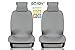 Sojoy Car Seat Covers and Cushions Full Set Universal Four Seasons Car Seat Protector(Dark Gray)