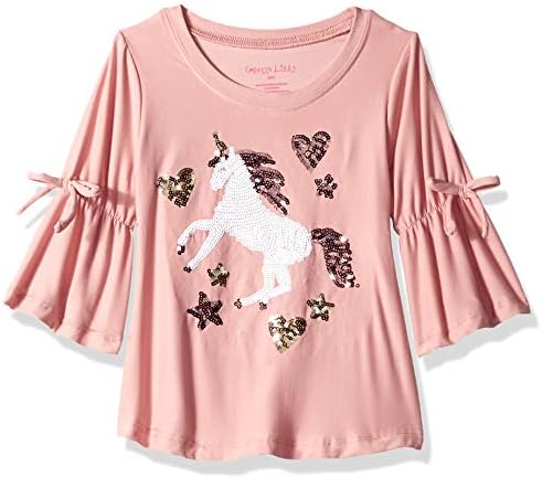 Colette Lilly Girls' Long Sleeve Sequin Tee