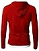 Doublju Mens Hood Pull-over with Contrast String