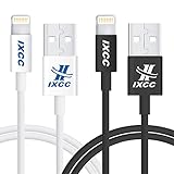 iXCC Element II Lightning Cable 3ft, iPhone charger, for iPhone 7 6s 6 Plus, SE 5s 5c 5, iPad Air 2 Pro, iPad mini 2 3 4, iPad 4th Gen [Apple MFi Certified](White and Black)