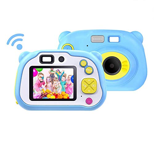 CrazyFire WiFi Kinder Kamera Autofokus-Digitalkamera mit Blitz Dual Kamera 12MP Anti-Drop Stoßfestes Design…
