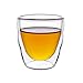 TEASOL 3.4oz Double Wall Glass Cup - Set of 4 - Insulated/thermal and Stylish Drinking Glasses for Coffee, Tea, Espresso, Shots - Keeps Drink Hot or Cold