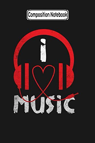 Composition Notebook: Jazz Hiphop Musical Guitar Drums Music Lovers Gift I Love Music Music Music Fan Notebook Journal Notebook Blank Lined Ruled 6x9 100 Pages