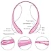 Bluetooth Headphones, Rymemo Wireless Sports Earphones w/Mic HD Stereo in Ear Earbuds for Gym Running Workout 8 Hour Battery Headsets Shine Like Diamond Surface, Pink
