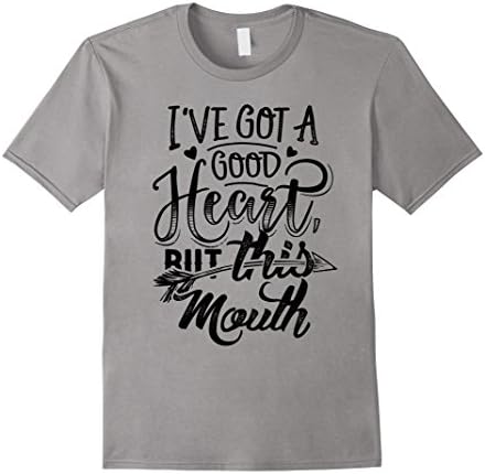 Men's I've Got a Good Heart, but This Mouth Fun Sassy Attitude XL Slate