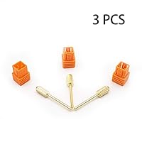 Electric Nail File Drill Bits, Safety Nail Carbide Bit, Gold Carbide Art Coarse for 3/32" Electric Dremel Drill Machine