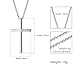 Reve Simple Stainless Steel Silver Tone Cross Pendant Chain Necklace for Men Women, 20’’-22’’ (1.71.02'' Pendant+20'' Chain)