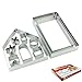 OSOF 10PCS Stainless Steel Christmas House Cookie Cutter Kit, 3D Chocolate House Cookie Cutter Set, Gingerbread House Haunted House Cutters