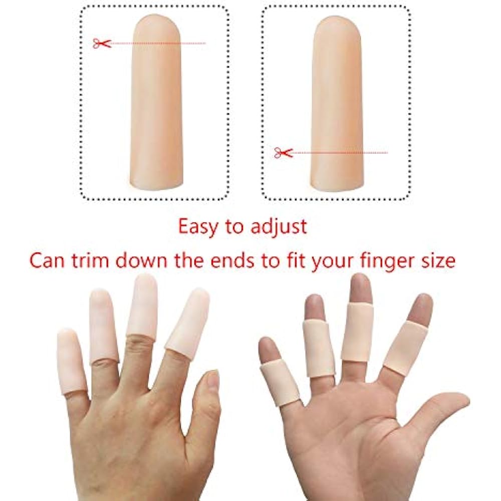 Finger Protection Covers For Cracked Fingers 8 Pcs Sleeves Silicone