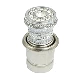 Car Rhinestone Decor Heat Resistant Cigarette Lighter Plug Silver Tone