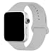 Yaber Soft Silicone Replacement Sport Band Compatible with Apple Watch 40MM 44MM 38MM 42MM All Models (Fog, 38MM/40MM S/M) primary